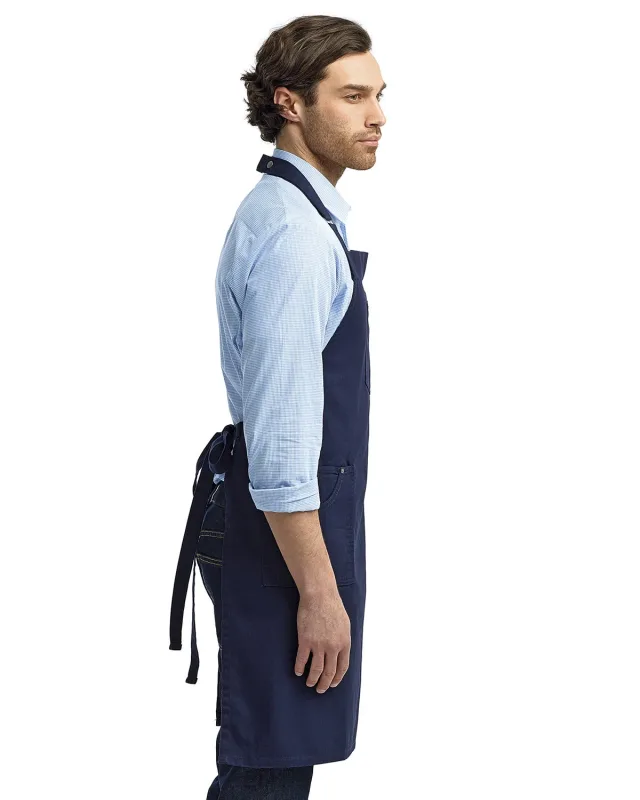 Artisan Collection by Reprime Unisex Cotton Chino Bib Apron — view 16