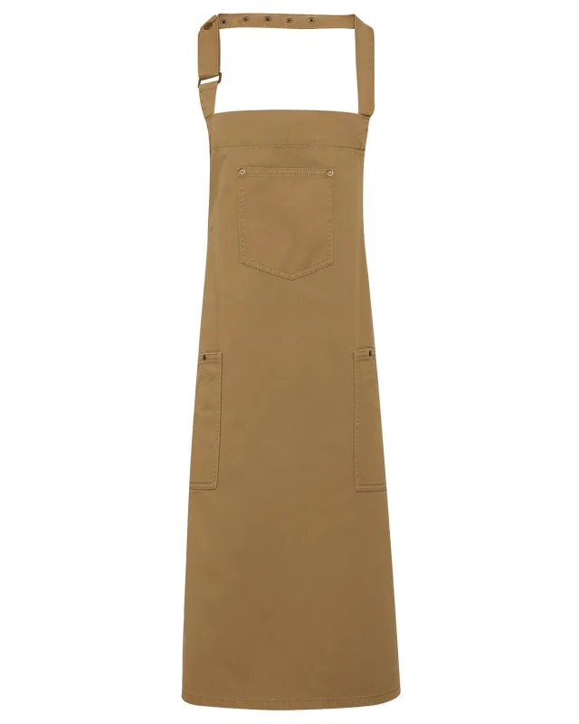 Artisan Collection by Reprime Unisex Cotton Chino Bib Apron — view 3