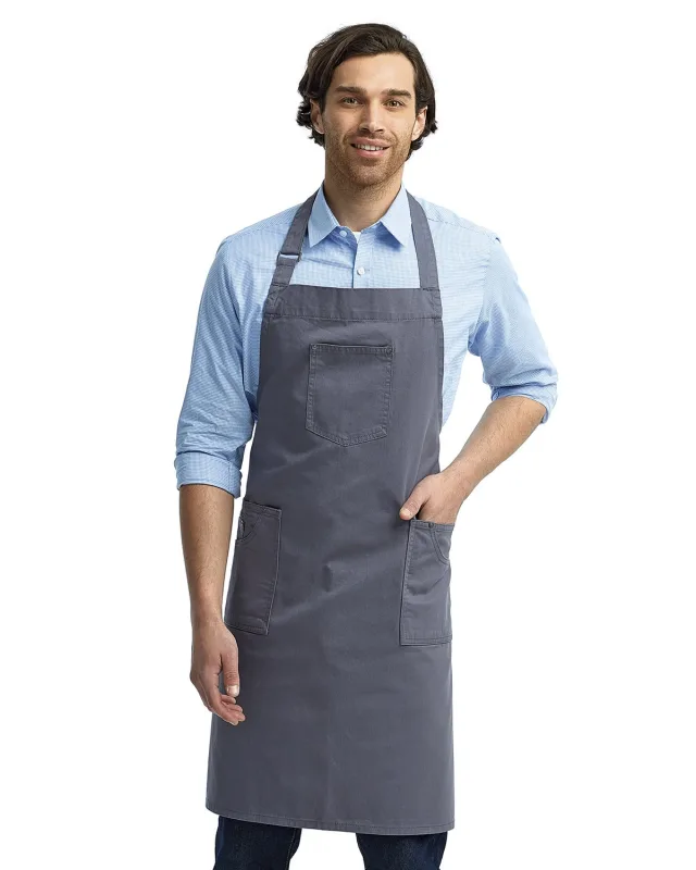 Artisan Collection by Reprime Unisex Cotton Chino Bib Apron — view 6