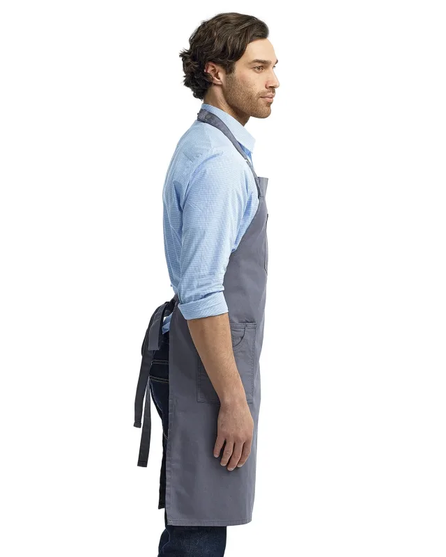 Artisan Collection by Reprime Unisex Cotton Chino Bib Apron — view 8