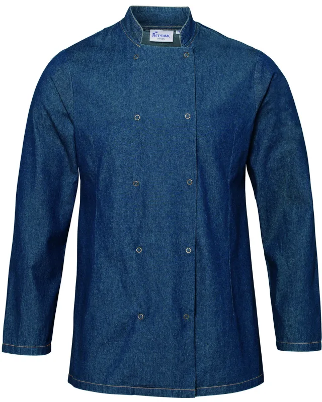 Artisan Collection by Reprime Unisex Denim Chef's Jacket — view 17