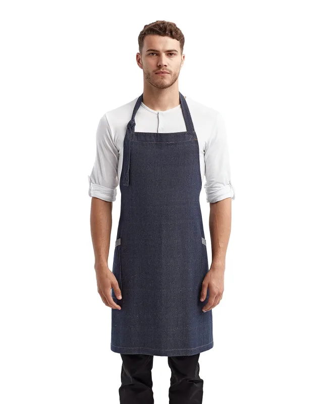 Artisan Collection by Reprime Unisex Regenerate Recycled Bib Apron — view 14
