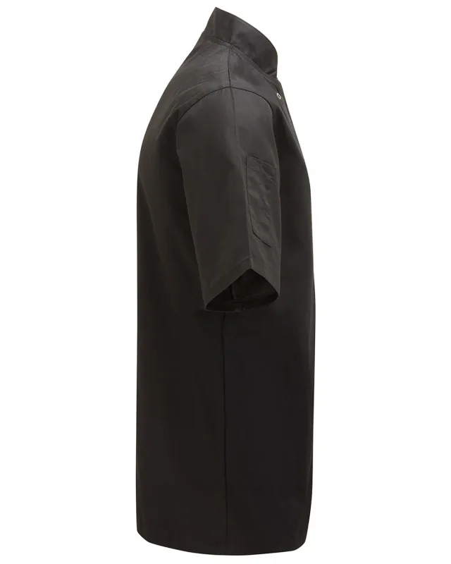 Artisan Collection by Reprime Unisex Studded Front Short-Sleeve Chef's Jacket — view 10