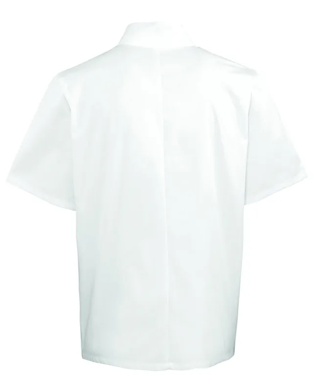 Artisan Collection by Reprime Unisex Studded Front Short-Sleeve Chef's Jacket — view 3