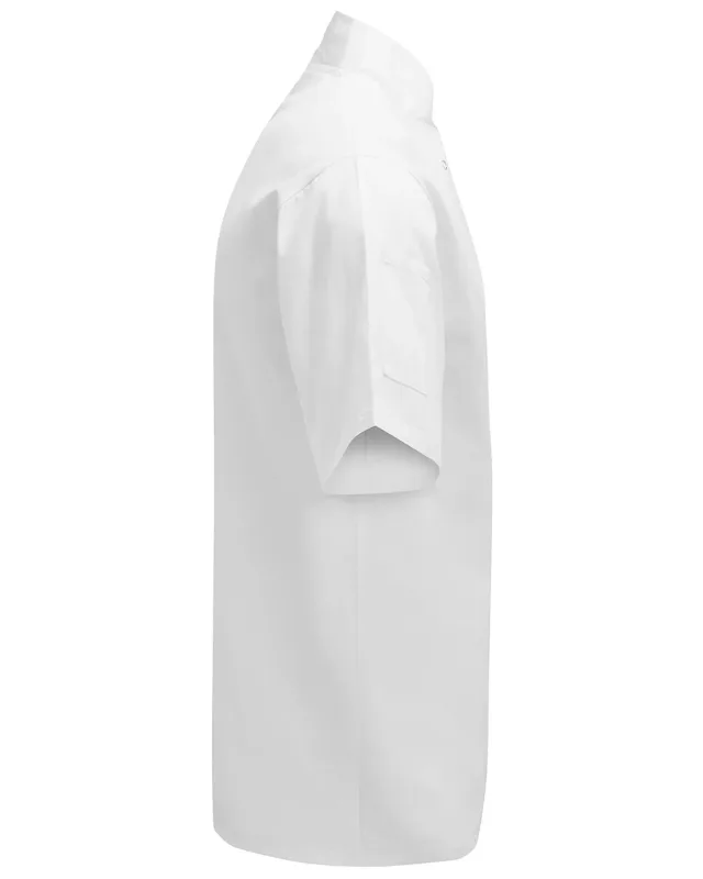 Artisan Collection by Reprime Unisex Studded Front Short-Sleeve Chef's Jacket — view 4