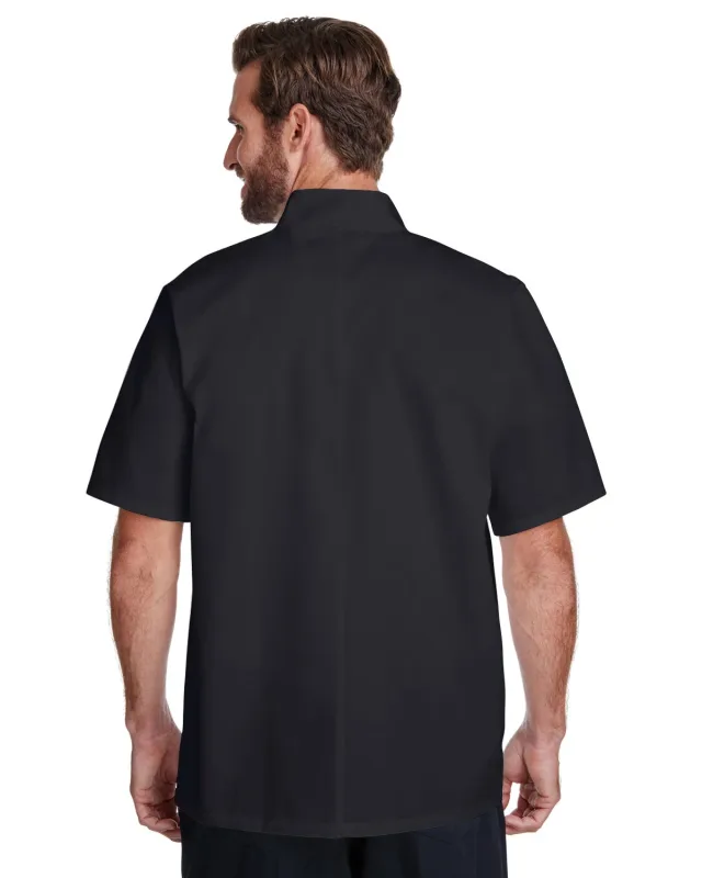 Artisan Collection by Reprime Unisex Studded Front Short-Sleeve Chef's Jacket — view 7