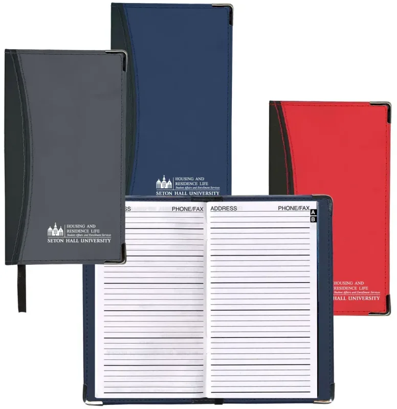 Personalized Ascot Address Book - Two-Tone Vinyl Soft Cover — view 2