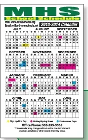 At-A-Glance School Calendar Magnet, Square Corners (3 1/2" x 5 5/8")