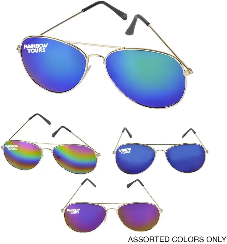 Personalized Aviator Sunglasses (Assorted Colors, UV400, Ages 3+)