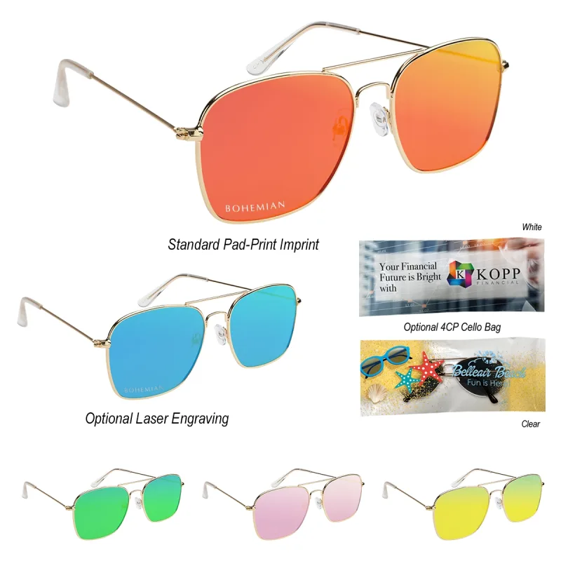 Aviator Sunglasses With Mirrored Lenses — view 22