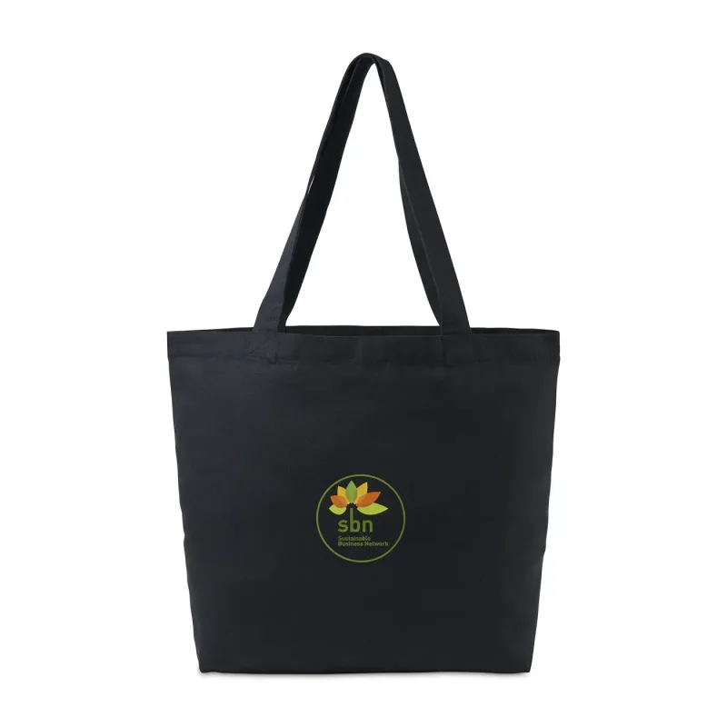 AWARE™ Recycled Cotton Shopper Tote Bag with Interior Zip Pocket — view 5