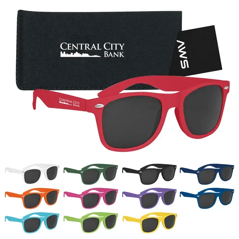 AWS Velvet Touch Malibu Sunglasses With Pouch