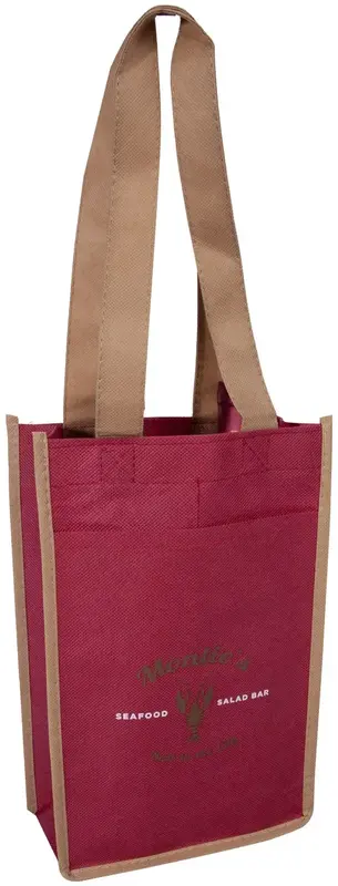 Custom Print Non-Woven Wine Bags (2 Bottle)