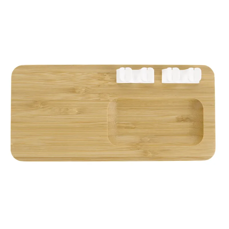 Bamboo 10W Wireless Charging Pad with Cable Organizer — view 7