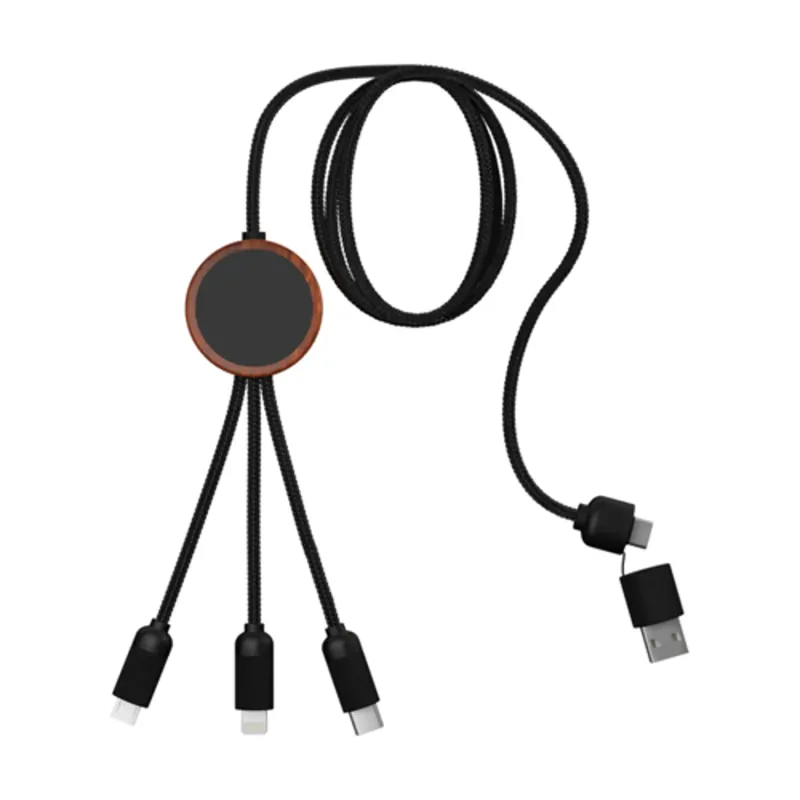 Bamboo 5-in-1 Charging Cable with Light-Up Logo — view 3