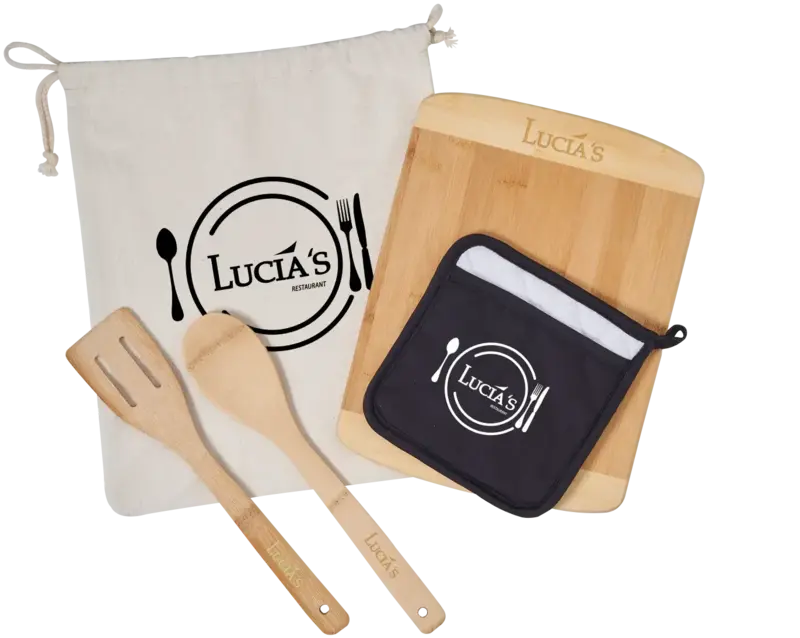 Branded Bamboo Cooking Kit