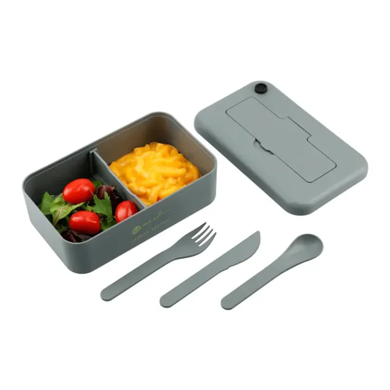 Personalized Bamboo Fiber Lunch Box with Utensils — view 15