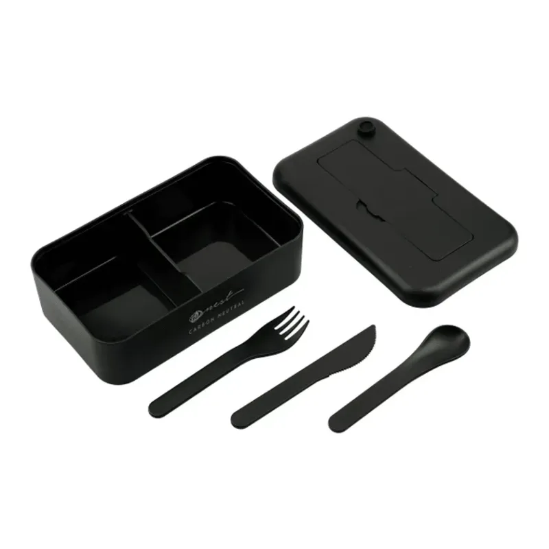 Personalized Bamboo Fiber Lunch Box with Utensils — view 7
