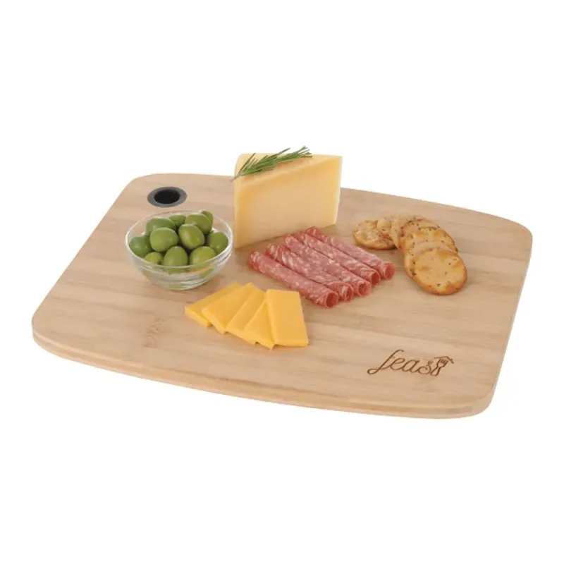 Bamboo Large Cutting Board with Silicone Grip — view 5