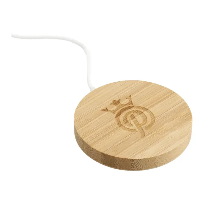 Custom Bamboo MagClick™ Fast Wireless Charging Pad — view 9