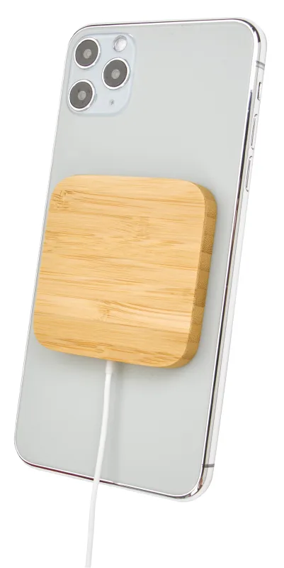 Custom Bamboo Magnet-Hold 15W Wireless Charger โ view 1