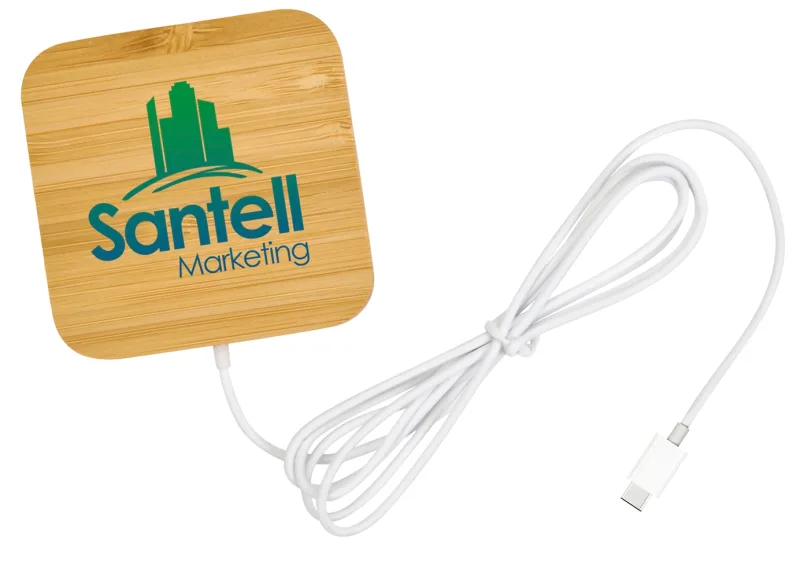 Custom Bamboo Magnet-Hold 15W Wireless Charger — view 4