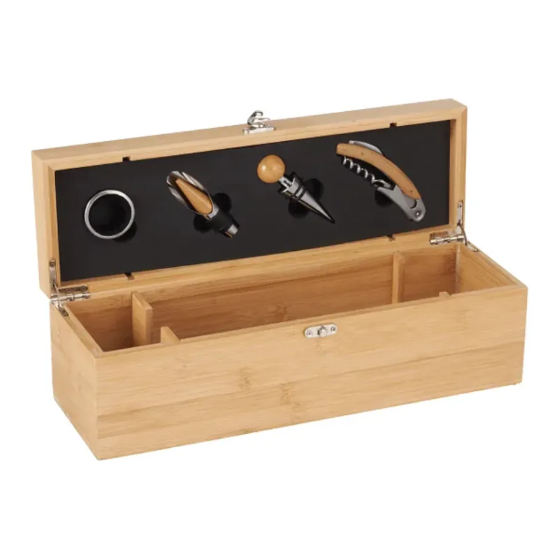 Custom Bamboo Wine Case Set — view 3