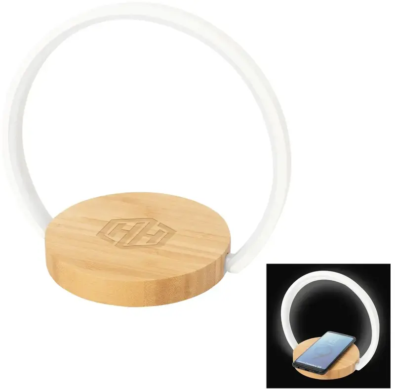 Bamboo Wireless Charger Night Light