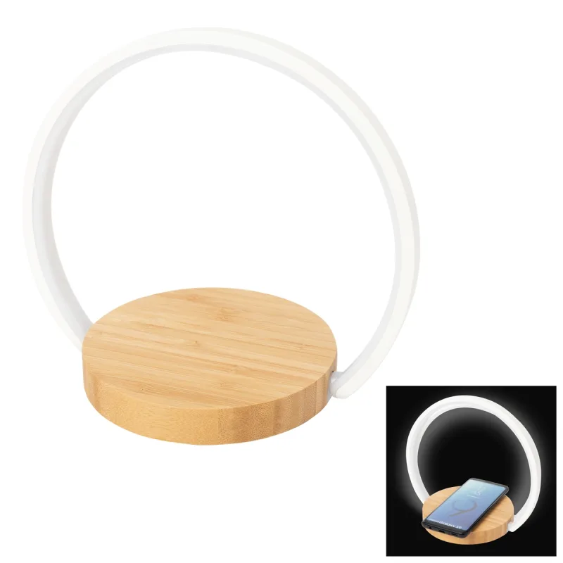 Bamboo Wireless Charger Night Light — view 2