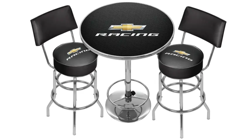 Bar Table & Bar Stool w/ Back Rest Combo