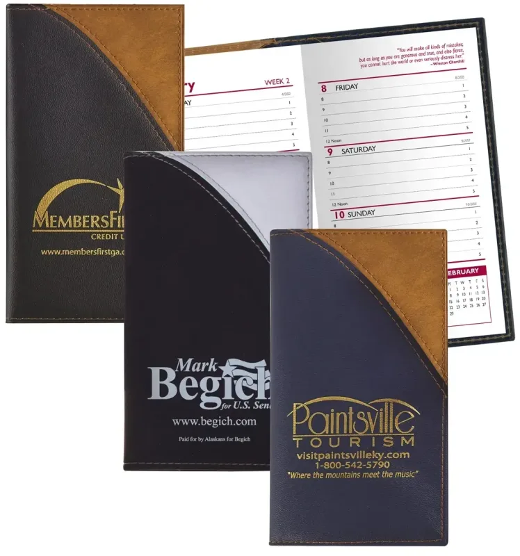 Custom Logo Weekly Planner - Barcelona (Two-Tone Vinyl Soft Cover) — view 4