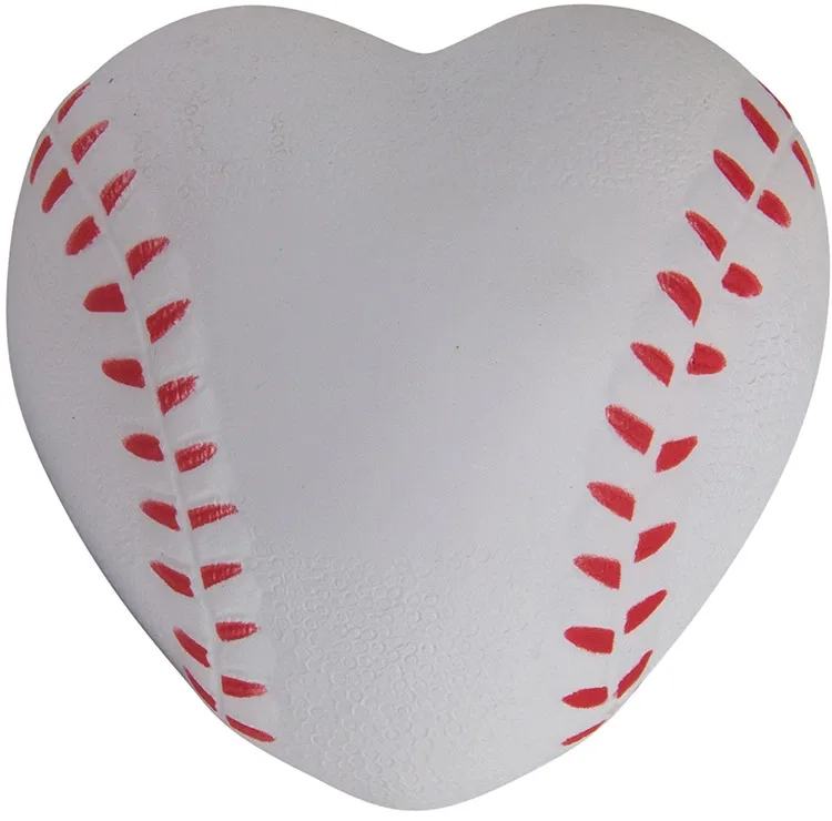 Heart Shaped Baseball Stress Reliever — view 2