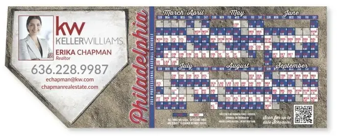 Customized Baseball Schedule Magnet