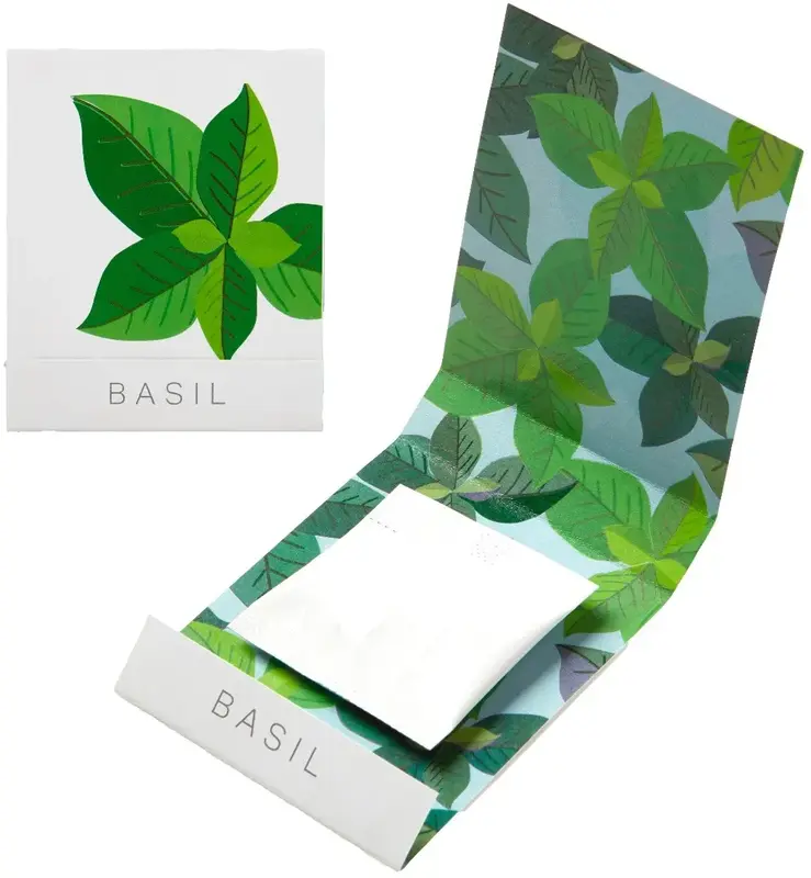 Imprinted Basil Seed Matchbook