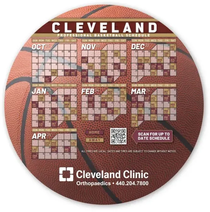 Custom Basketball Ball Schedule