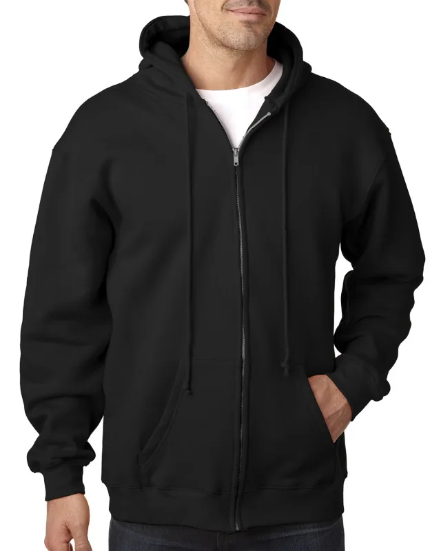 Bayside Adult USA Made Full-Zip Heavyweight Hooded Sweatshirt — view 11