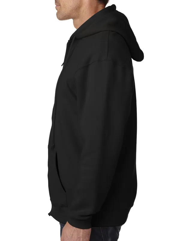 Bayside Adult USA Made Full-Zip Heavyweight Hooded Sweatshirt — view 12