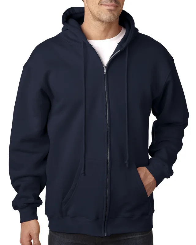 Bayside Adult USA Made Full-Zip Heavyweight Hooded Sweatshirt — view 14