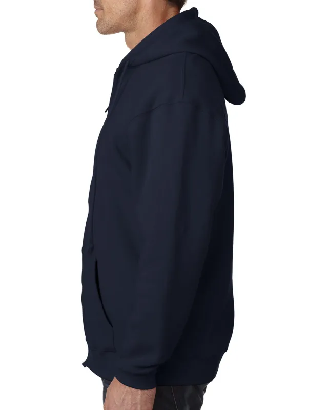 Bayside Adult USA Made Full-Zip Heavyweight Hooded Sweatshirt — view 15