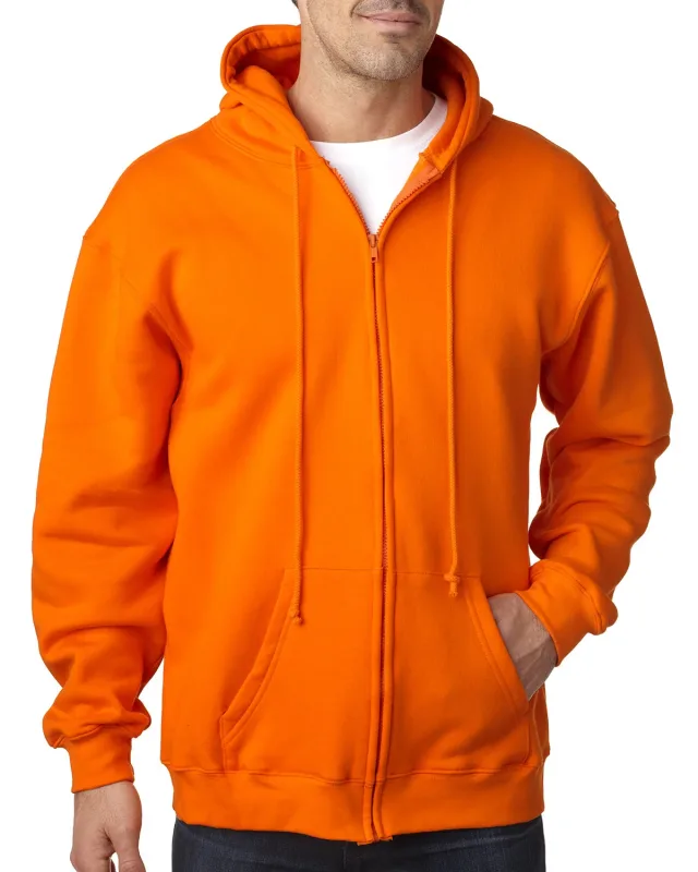 Bayside Adult USA Made Full-Zip Heavyweight Hooded Sweatshirt — view 17