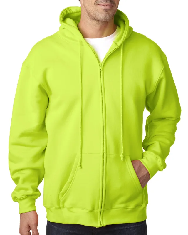 Bayside Adult USA Made Full-Zip Heavyweight Hooded Sweatshirt — view 5