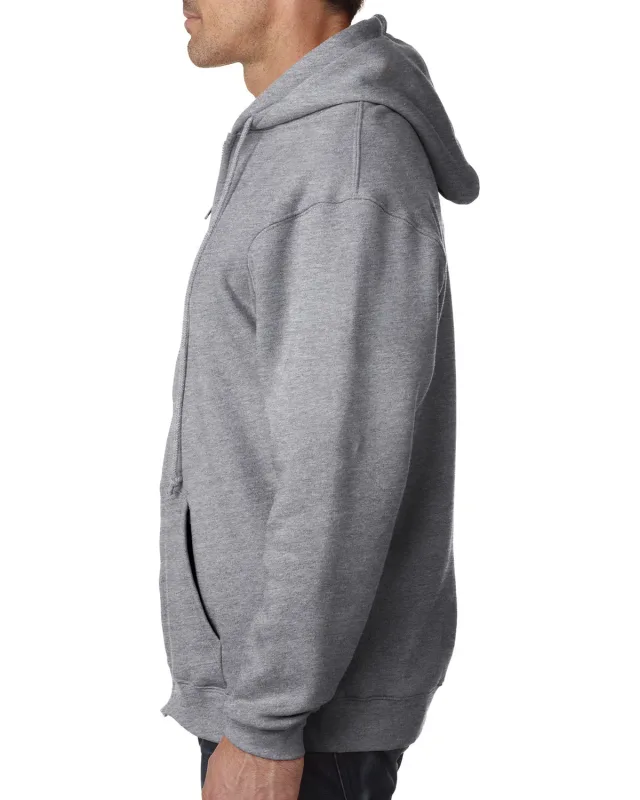 Bayside Adult USA Made Full-Zip Heavyweight Hooded Sweatshirt — view 9