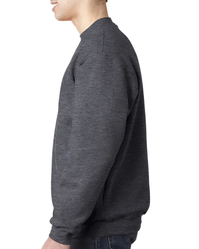 Bayside Adult USA Made Heavyweight Crewneck Sweatshirt — view 3