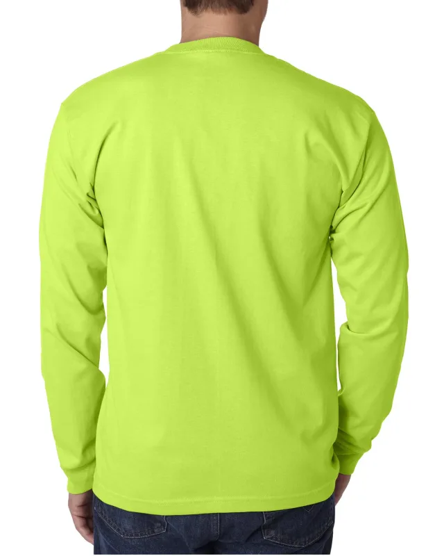 Bayside Adult USA Made Heavyweight Long-Sleeve Pocket T-Shirt — view 10