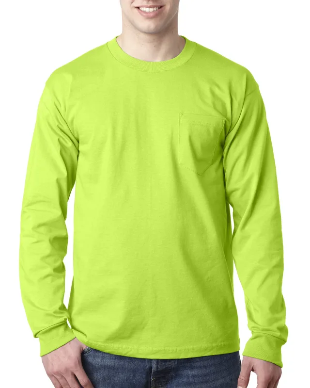 Bayside Adult USA Made Heavyweight Long-Sleeve Pocket T-Shirt — view 11