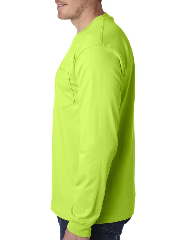 Bayside Adult USA Made Heavyweight Long-Sleeve Pocket T-Shirt — view 12