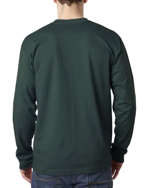 Bayside Adult USA Made Heavyweight Long-Sleeve Pocket T-Shirt — view 13