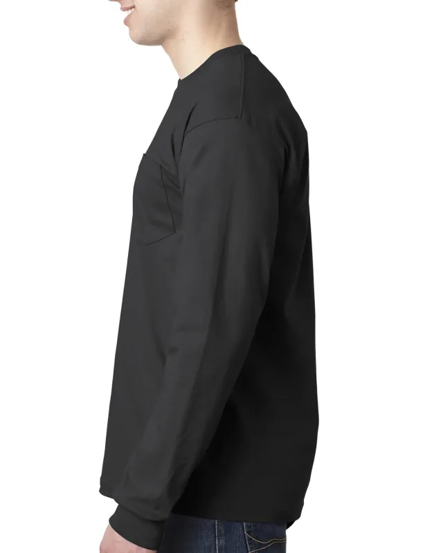 Bayside Adult USA Made Heavyweight Long-Sleeve Pocket T-Shirt — view 21