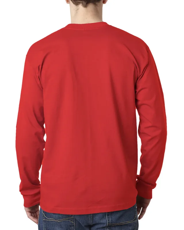 Bayside Adult USA Made Heavyweight Long-Sleeve Pocket T-Shirt — view 22