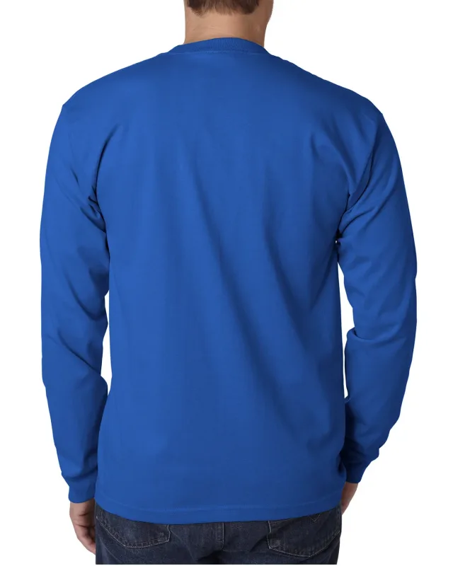 Bayside Adult USA Made Heavyweight Long-Sleeve Pocket T-Shirt — view 25